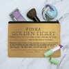 Willy Wonka And The Chocolate Factory Golden Ticket Makeup Cosmetic Bag Organizer Pouch - 2 of 4