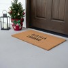HomeRoots 17" X 29" Brown And Black Christmas Outdoor Coir Door Mat - 2 of 4