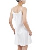 INSPIRE CHIC Women's Plus Size Full Slip Camisole Solid Satin Lotos Leaf Hem Basic Braces Nightgown Dress - 2 of 4