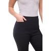 Rekkuna Women's Pull-On Straight Leg Dress Pants – Mid-Rise Office Slacks with Hidden Pocket and Flattering Fit - 4 of 4