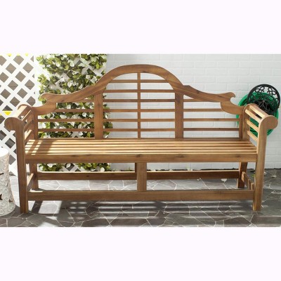 Khara 77" Natural Acacia Wood Garden Bench