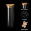 Unique Bargains Kitchen Food Storage Glass Jar with Airtight Bamboo Lid 2 Pcs - 4 of 4