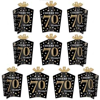 Big Dot of Happiness - Adult 60th Birthday - Gold - Table Decorations - 10 Count