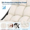 Bedroom Oversized Rocking Papasan Chair, Outdoor Papasan Rocking Chair w/ Cushions, Indoor Egg Rockings Lounge Chairs - 4 of 4