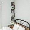 Floating Corner Shelf- 5 Tier Wall Shelves with Hidden Brackets to Display Décor, Books, Photos, More- Hardware Included by Lavish Home (Dark Brown) - 4 of 4