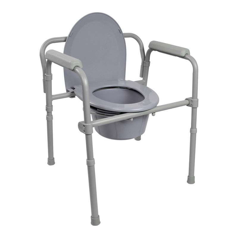 McKesson Folding Commode Chair, 350 lbs Capacity, 1 Count, 1 of 12