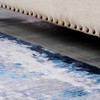 HomeRoots 6' X 9' Blue and Yellow Abstract Printed Washable Non Skid Area Rug - 4 of 4