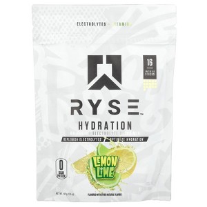 RYSE Hydration, On-The-Go Electrolyte Drink Mix, Lemon Lime, 16 Sticks, 0.24 oz (6.7 g) Each - 1 of 3