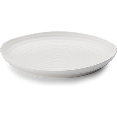 Handcrafted White Porcelain 9.25" Salad/Dessert Plates, Set of 4