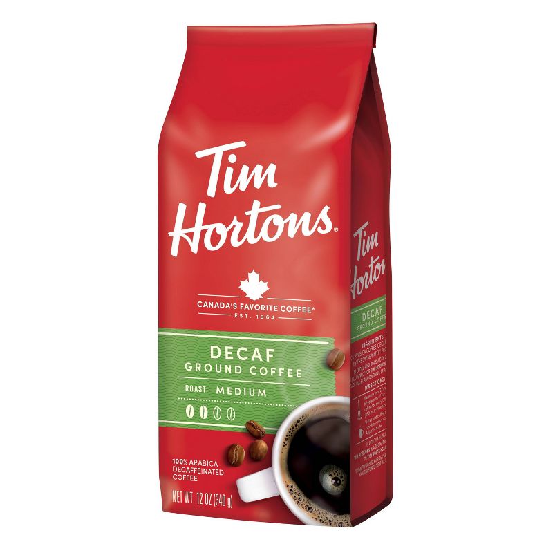 Tim Hortons Medium Roast Ground Coffee - Decaf - 12oz, 4 of 9