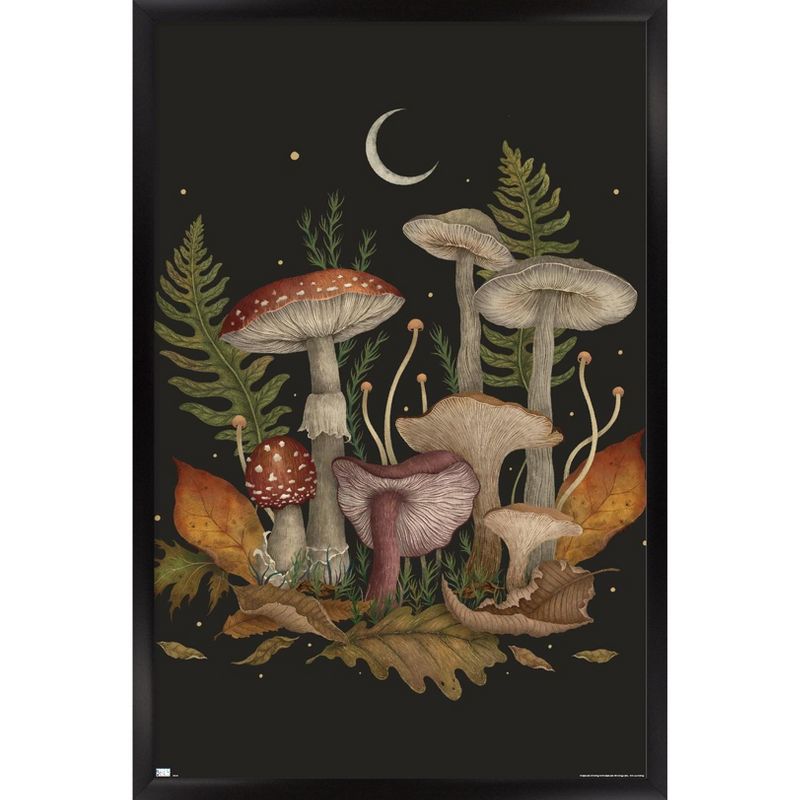 Trends International Episodic Drawing - Autumn Mushrooms Framed Wall Poster Prints, 1 of 7