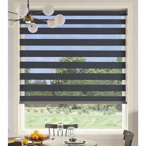Heynemo Cordless Zebra Blinds, Modern Adjustable Pull Down Shades for Windows Light Filtering Day and Night for Home Office - 1 of 4