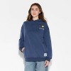 Women's Leaves Graphic T-Shirt - Navy Blue - 2 of 3