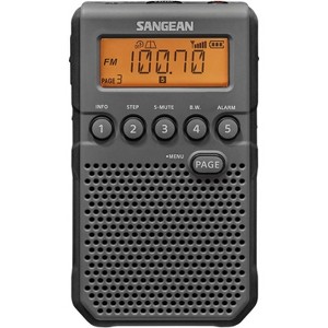 Sangean DT-800BK AM/FM/NOAA Weather Alert Pocket Radio (Black). - 1 of 3