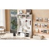 57'' Hall Tree with 6 Hooks, Coat Hanger, Entryway Bench, 3-in-1 Design, A Spacious Drawer for Entrance, Living Room - 3 of 4