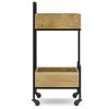 WyndenHall Felicity Bar Cart Natural : Contemporary Industrial Style, Mango Wood & Iron Frame, 33.5" Height - 4 of 4
