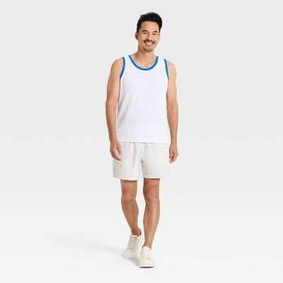 Мужские рубашки Goodfellow & Co Men's Casual Summer Tank Top - Goodfellow & Co™ White/Blue L — фото 3