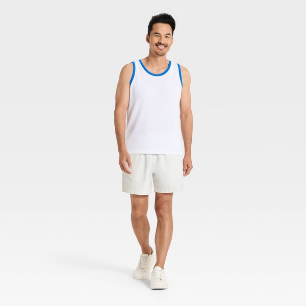 Camiseta sin mangas casual de verano para hombre - Goodfellow & Co™ Blanco/Azul 3