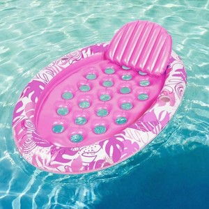Joyfy Inflatable Pool Floats Lounger, Oval Tanning Pool Floaty Chair ...