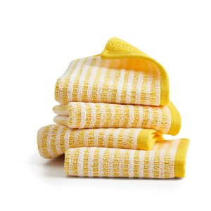 TOWN & COUNTRY PLAY 4-Piece Striped Reversible Terry Brights Washcloth Set - 1 of 4
