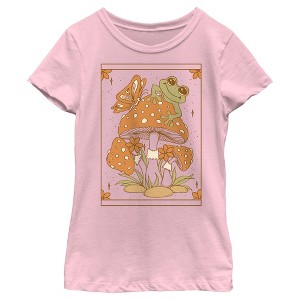 Girl's Lost Gods Frog and Mushroom Tarot T-Shirt - 1 of 4