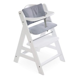 hauck Highchair Pad Deluxe, Removable Washable Padded Seat Cushion Compatible with Wooden Alpha+ and Beta+ Model High Chair, Accessory Only, Grey - 1 of 4