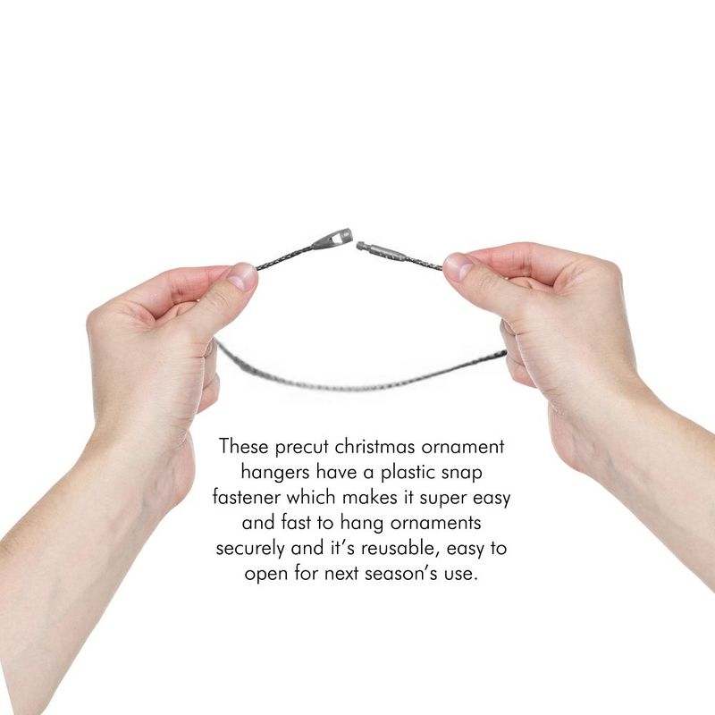 R’NDs Christmas Ornament Snap Hooks - Silver - 200 Pack, 3 of 5