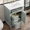 JUJABU 24" Bathroom Vanity with Ceramic Sink, 2 Drawers and  Adjustable Shelf - 3 of 4