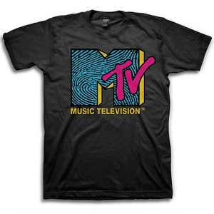Mens MTV Shirt with Fingerprint - #TBT Mens 1980's Clothing - I Want My MTV T-Shirt - 1 of 4