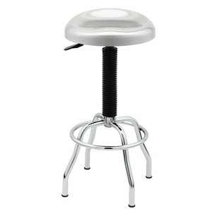 Seville Classics Contoured Stainless Steel Seat Pneumatic Adjustable Work Stool - 1 of 4
