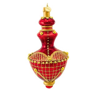 Glitter Lab 6.0 Inch Jeweled Hourglass Drop Christmas Tree Ornament , Christmas Decor Poland Glass Holiday (1PC) - 1 of 4