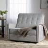 Lyngins Modern Wide Manual Recliner Chair with Upholstered Back & Footrest,Loveseat Sofa Chair for Living Room,Bedroom - 3 of 4