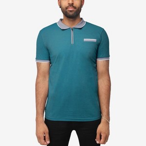 X RAY Men's Short Sleeve ribbed cuffs Polo Shirt - 1 of 4