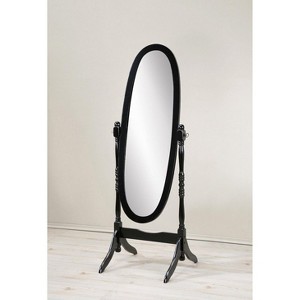 PAGED Oval Full Length Mirror, Leaning Floor Full Body Mirror with Wood Frame,Suitable for Bedroom,Living Room,Cloakroom - 1 of 4
