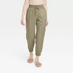 Women's High-Rise Ankle Jogger Pants - A New Day™ Olive XS