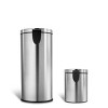 Nine Stars Combo Step On 7.9gal/30L and 1.3gal/5L Step Trash Can: Stainless Steel, Pedal-Operated, Quiet Closing, Fingerprint-Resistant - 4 of 4
