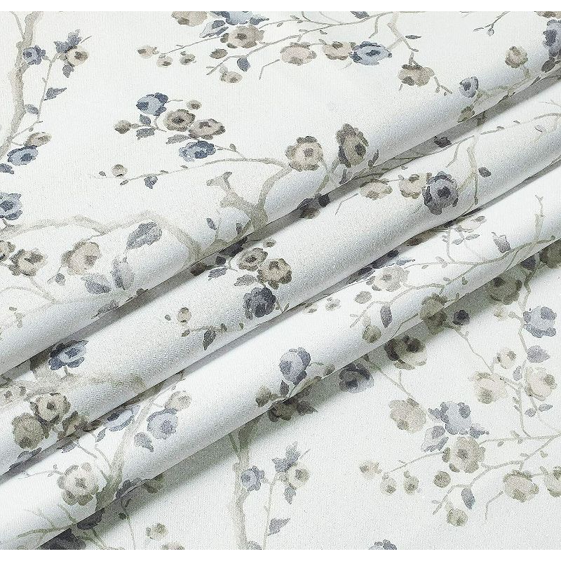 Kate Aurora 2 Pack Shabby Chic Grommet Top Floral Cherry Blossom Curtain Panels, 2 of 4