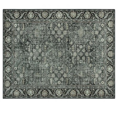 Lahome Grasso Vintage Machine Washable Area Rug-Soft Low-Pile Carpet for Living Room, Bedroom, or Entryway