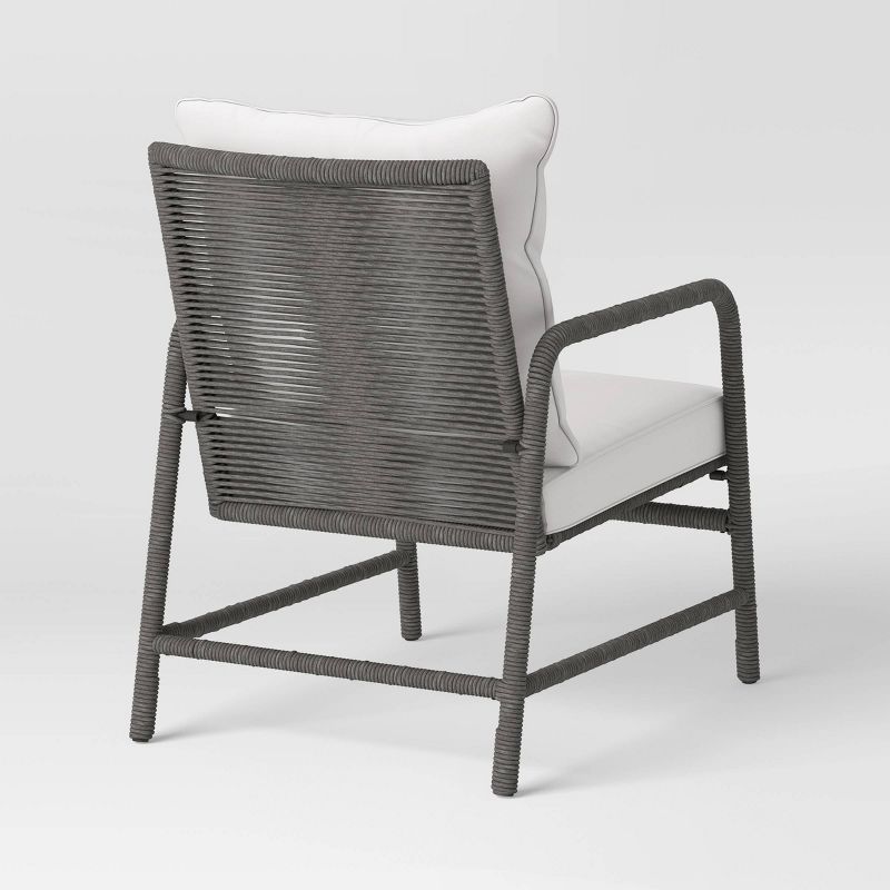 2pc Granby Padded Wicker Outdoor Patio Chairs, Club Chairs Gray - Threshold&#8482;, 6 of 13