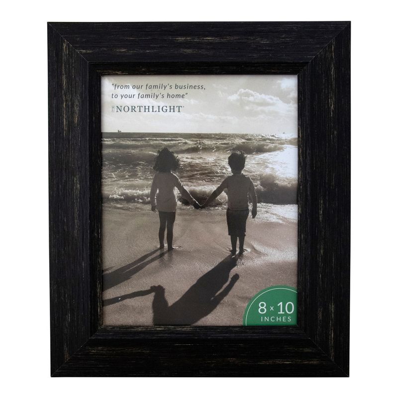 Northlight 13" Wide Black Rustic Picture Frame For 8" x 10" Photos, 1 of 5