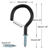 Unique Bargains Home Cup Ceiling Vinyl Coated Metal Coated Screw-in Hanger Hooks 30 Pcs - 2 of 4