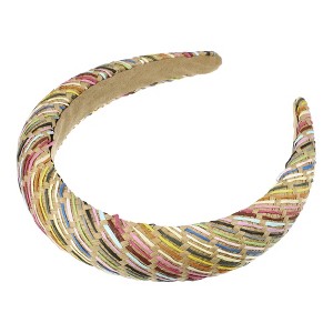 Unique Bargains Women's Foam Raffia Straw Headband 1 Pc - 1 of 4