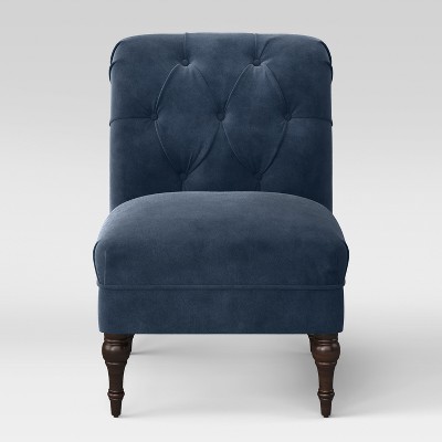 blue velvet chair target