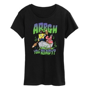 Women's - Spongebob Squarepants - Spongebob: The Search For Squarepants Arrgh You Ready Short Sleeve Graphic T-Shirt - 1 of 4
