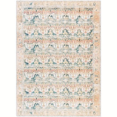 Mark & Day Kathaleen 5'3"x7'3" Rectangle Washable Woven Indoor Area Rugs Apricot: Stain-Resistant, Pet Friendly, Geometric Pattern
