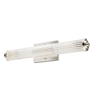 24" 2-Light Holly Grove Clear Glass Bathroom Vanity Wall Light Fixture - Hunter Fan - 1 of 4
