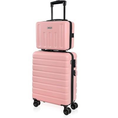 Luupatchy Business 20 inches Carry On Luggage 14 inches Mini Cosmetic Cases Luggage Sets,with Expandable Spinner and TSA Lock Business for Men Women