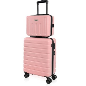 Luupatchy Business 20 inches Carry On Luggage 14 inches Mini Cosmetic Cases Luggage Sets,with Expandable Spinner and TSA Lock Business for Men Women - 1 of 4