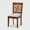 5pc Caron Fabric Upholstered Wood Dining Set Gray/Walnut - Baxton Studio: Rubberwood, Foam Padded Chairs - image 3 of 4