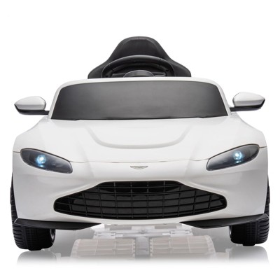 12V Ride on Sports Car for Kids, Licensed Aston Martin Battery Powered Car Toddles, Ride on Toy with RC, Horn, Soft Start